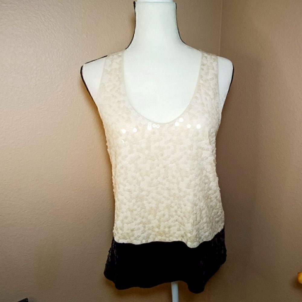 J.Crew Two Tone Sequin Tank. Size M